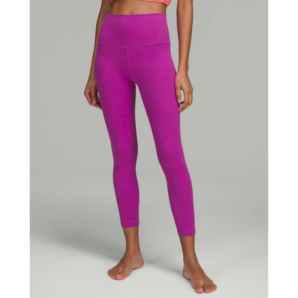 Lululemon Wunder Train High Rise Tight 25" Magenta Purple Everlux Leggings Sz 20